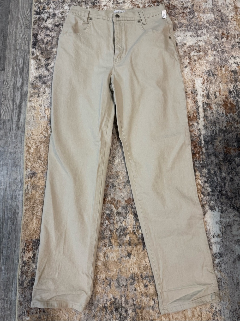 French Dressing Khaki Chinos - Neutral Tan Straight Fit